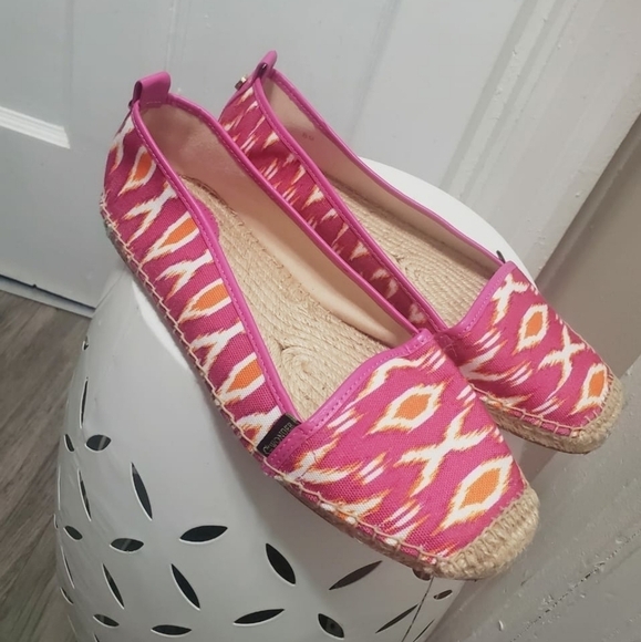 C. Wonder Pink Espadrille Flats Size 8M🌴 - Picture 4 of 11